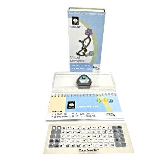 Cricut Shapes Cartridge Sampler Basics Complete Set With Keypad Overlay & Bookle - Picture 1 of 7